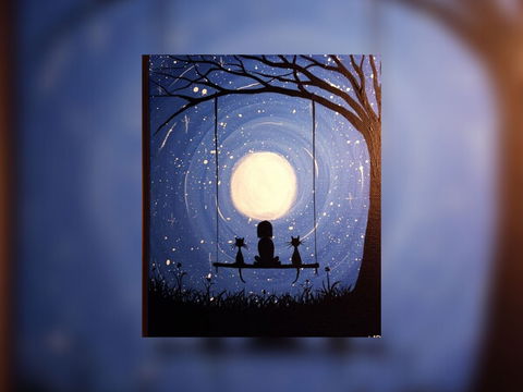 Grab A Glass Of Wine And Learn To Paint 'Moonrise'! - Sydney 4u 0