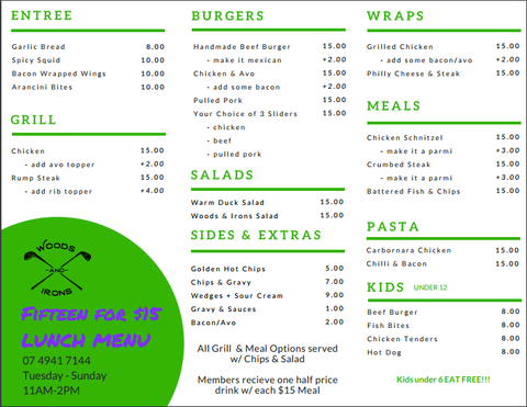 Woods And Irons Restaurant @ The Moranbah Golf Club - Sydney 4u 4