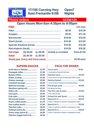 Seabreeze Fish & Chips - Accommodation Sydney 0